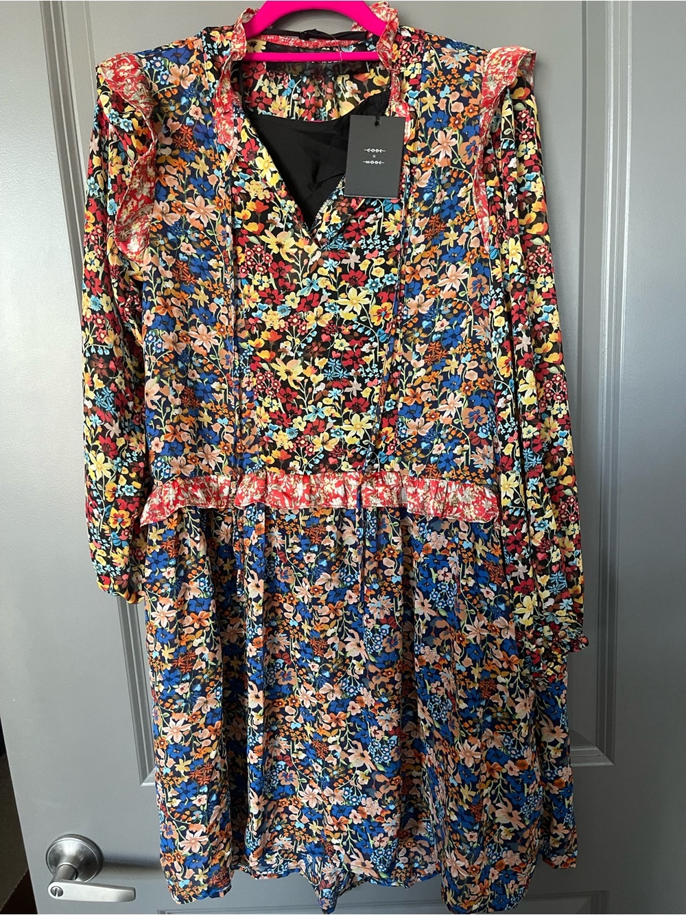 Code X mode ' Floral Ruffle Dress in Multi-Color romantic size XS